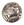 Silver button depicting a dove in relief