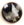 Button depicting a bird of prey in black and grey