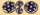 Set of buttons decorated with pink rose blooms on a navy background