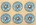 Set of six Turquoise and diamante buttons