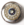 A Silver button decorated with blue inserts
