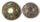 Early filigree work buttons with green and gold additions